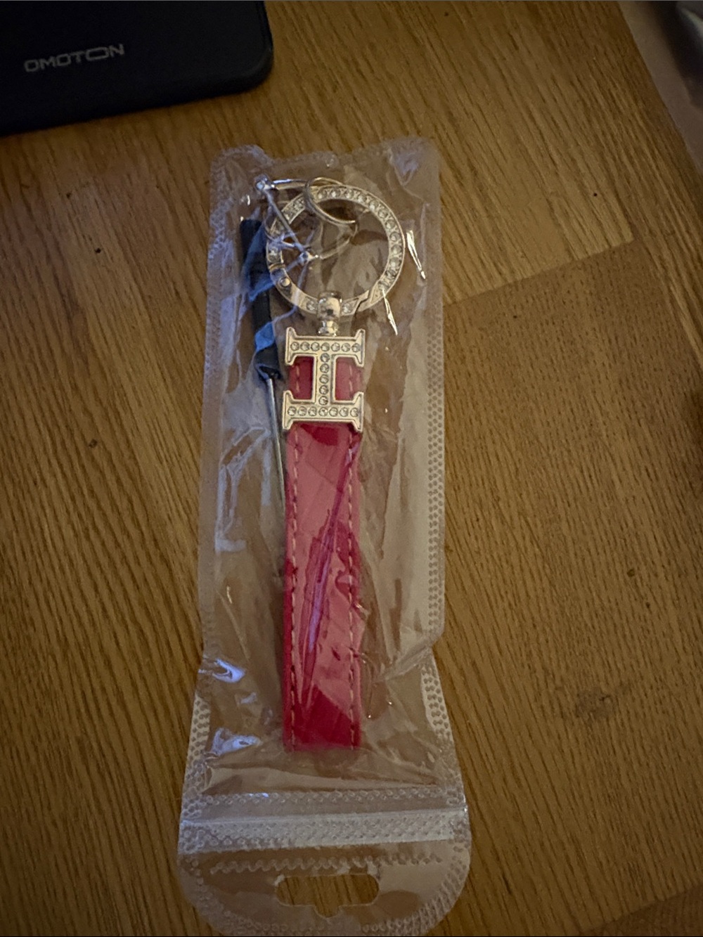 Red Initial Keychain